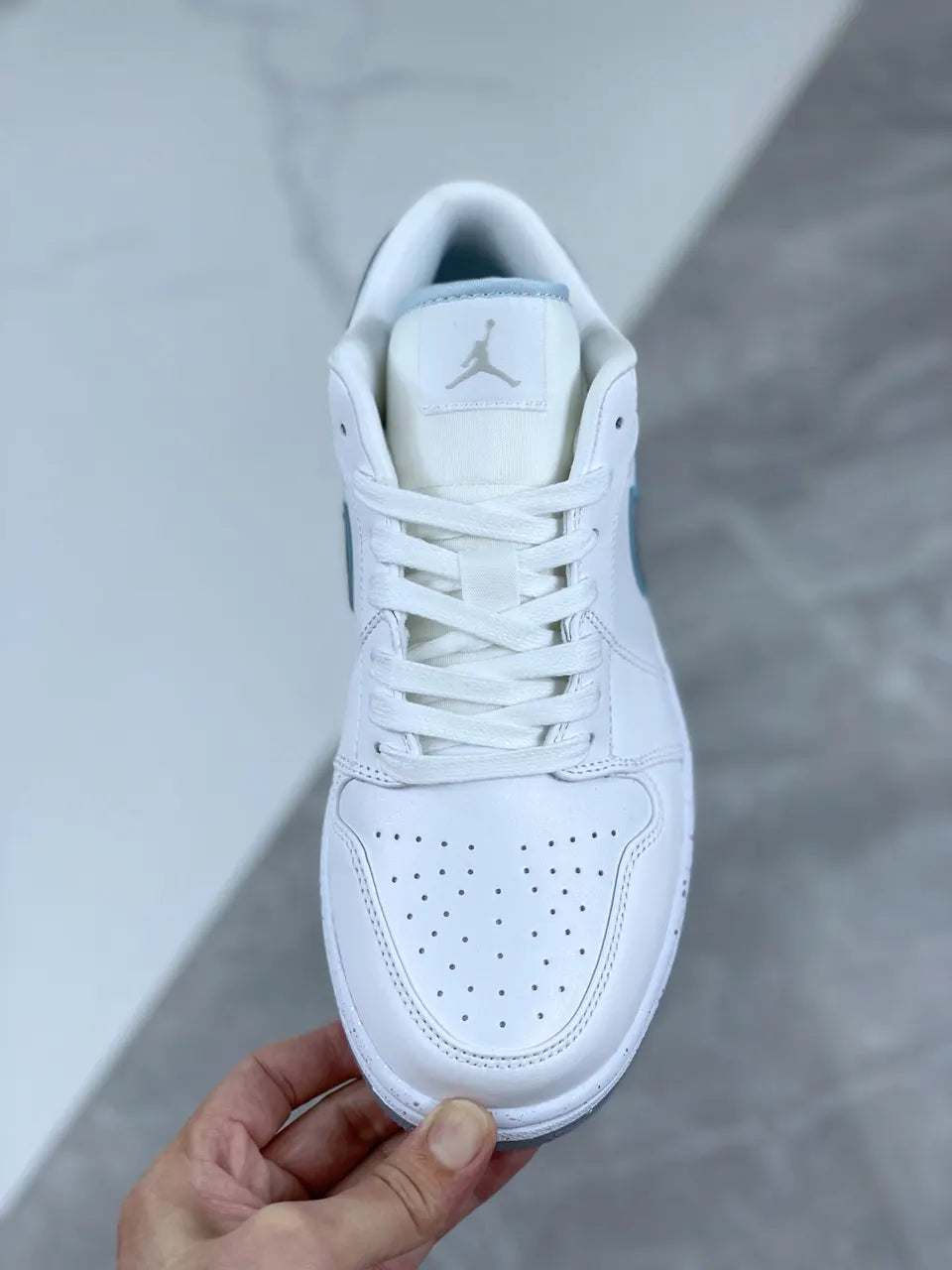 Air Jordan 1 Low White Ice Blue - Hình 7