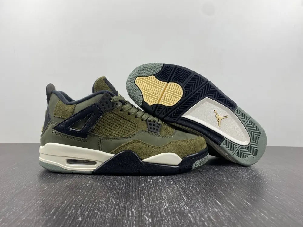 retro Air Jordan 4 Olive Canvas - Hình 9