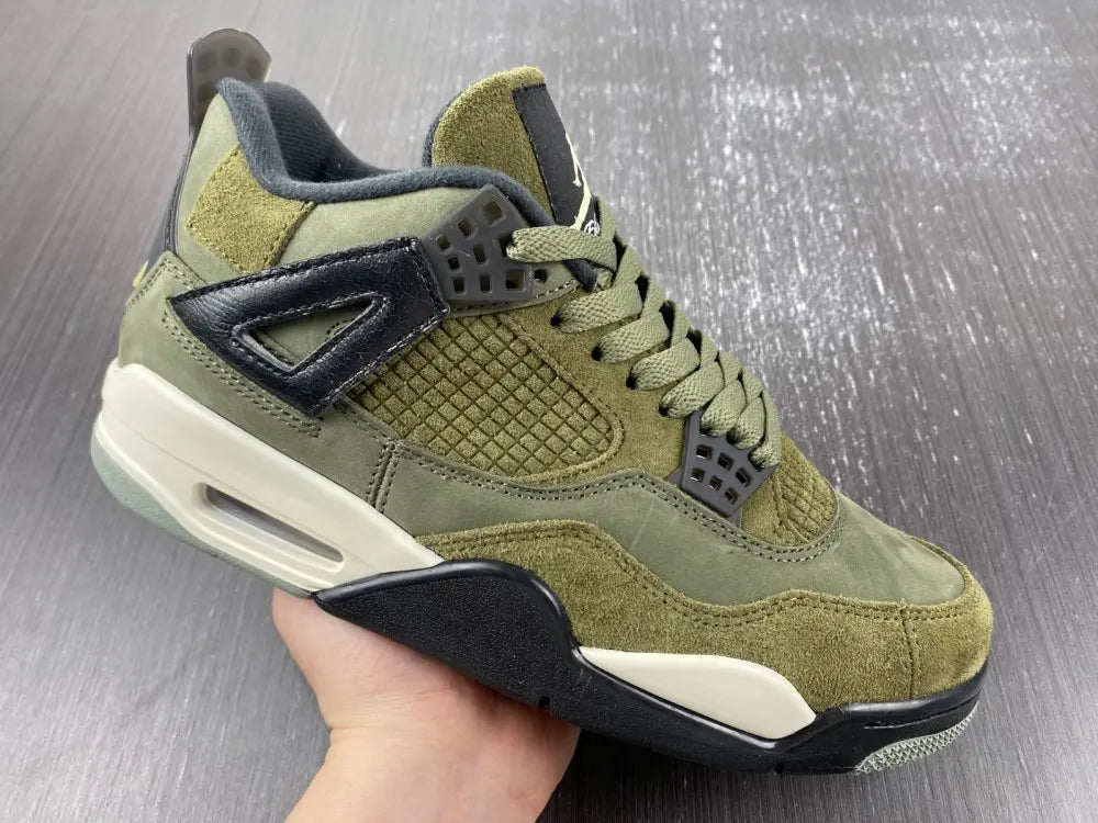 retro Air Jordan 4 Olive Canvas - Hình 10