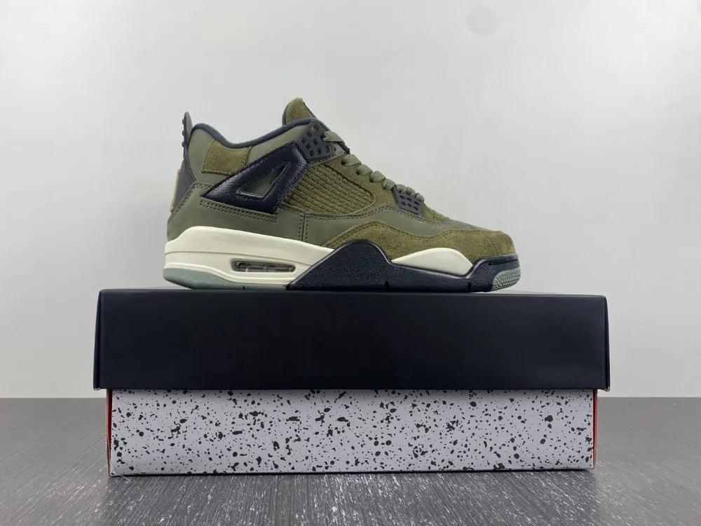 retro Air Jordan 4 Olive Canvas - Hình 2