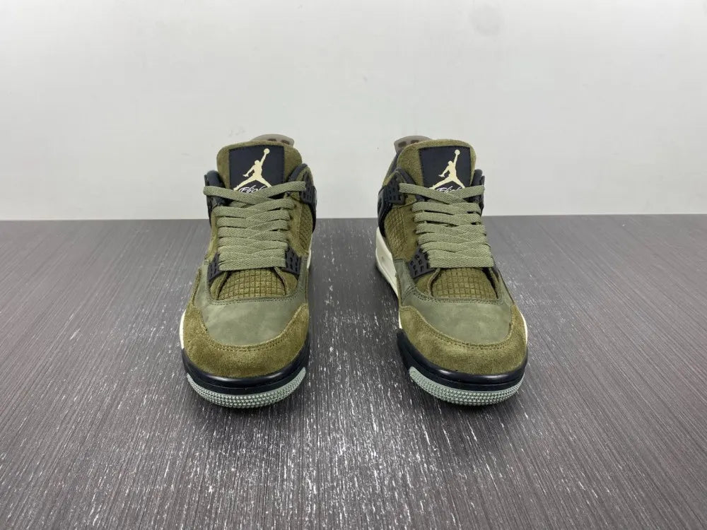 retro Air Jordan 4 Olive Canvas - Hình 12