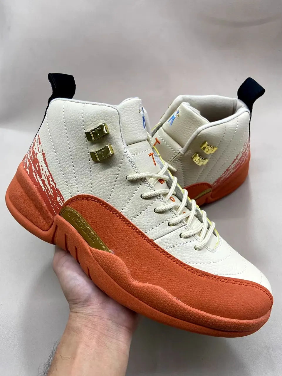 Air Jordan 12 White/Orange - Hình 7