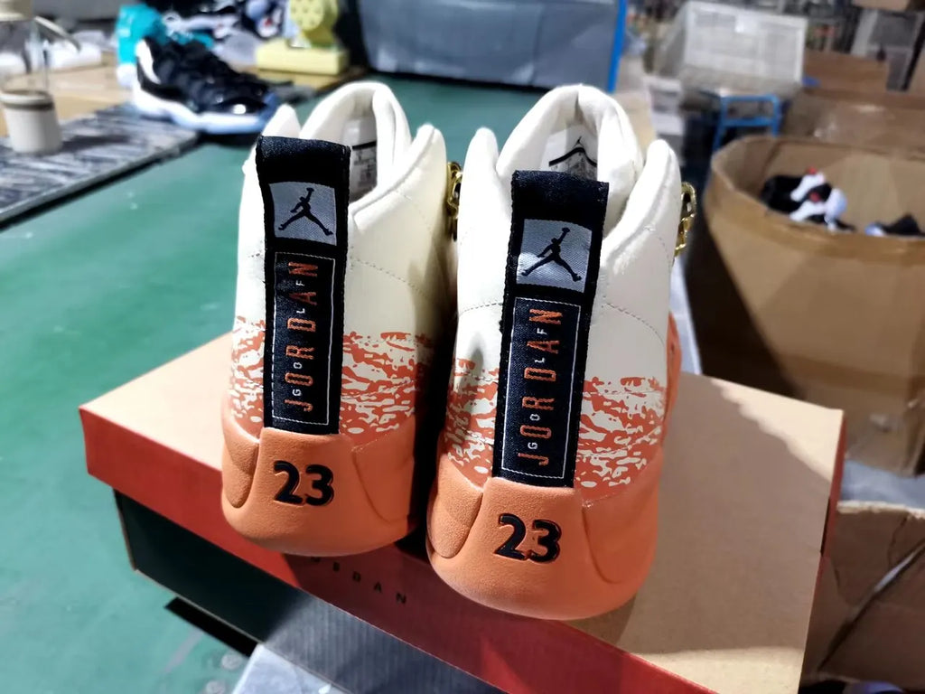 Air Jordan 12 White/Orange - Hình 6