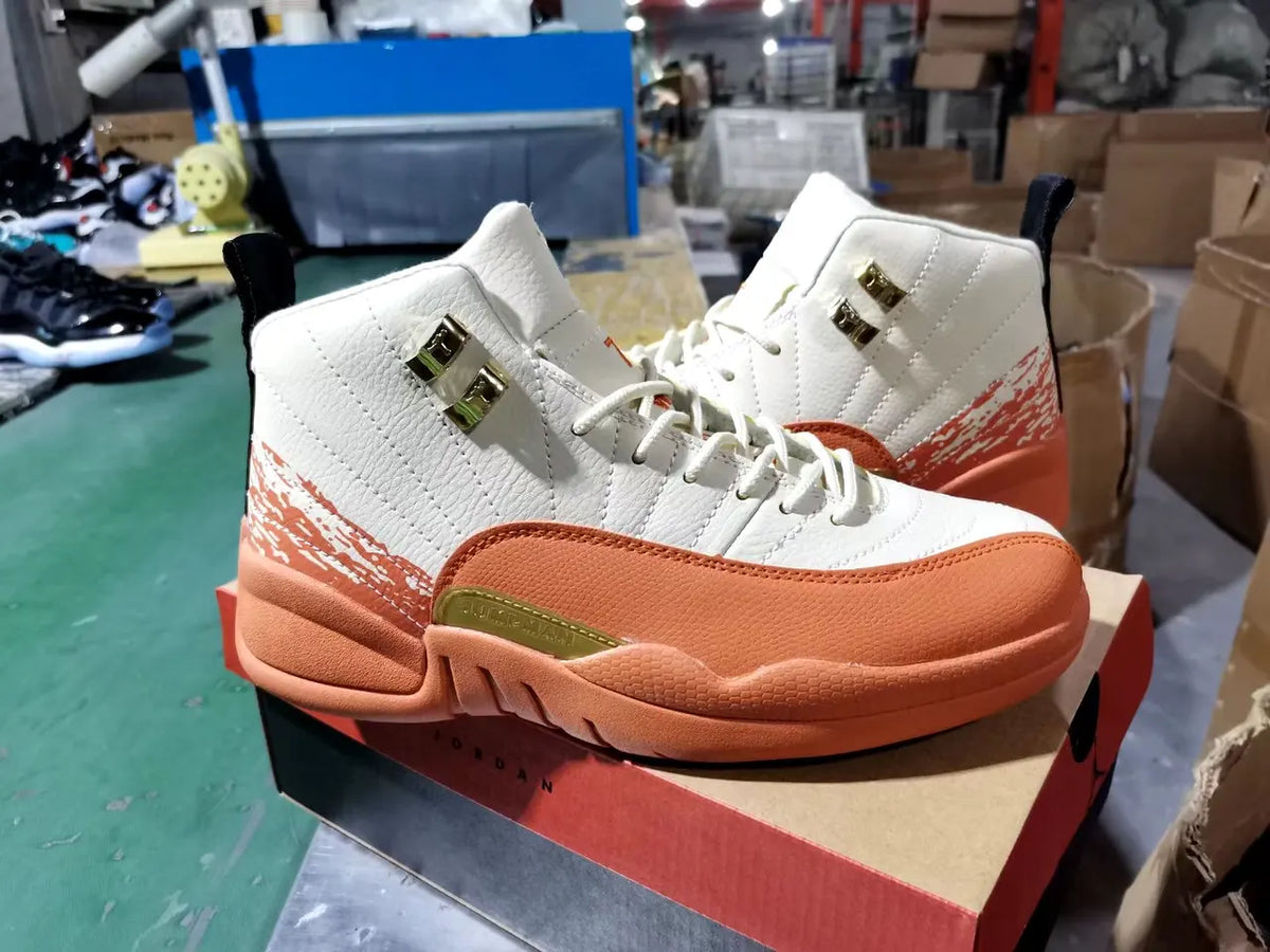 Air Jordan 12 White/Orange - Hình 3