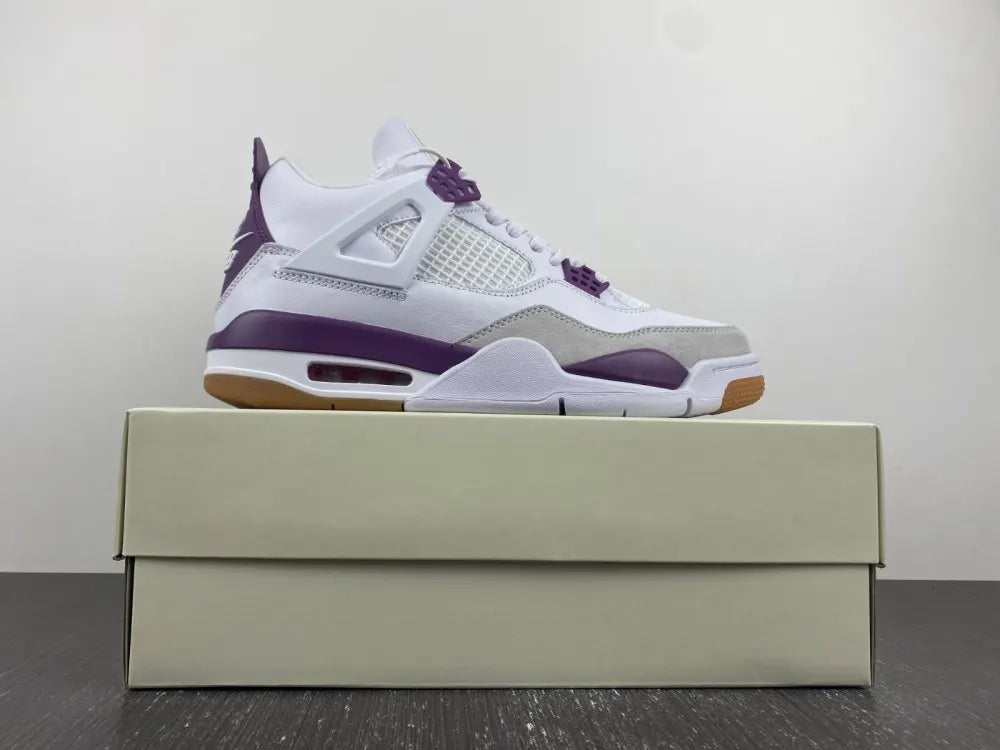 Air Jordan 4 White Purple - Hình 2