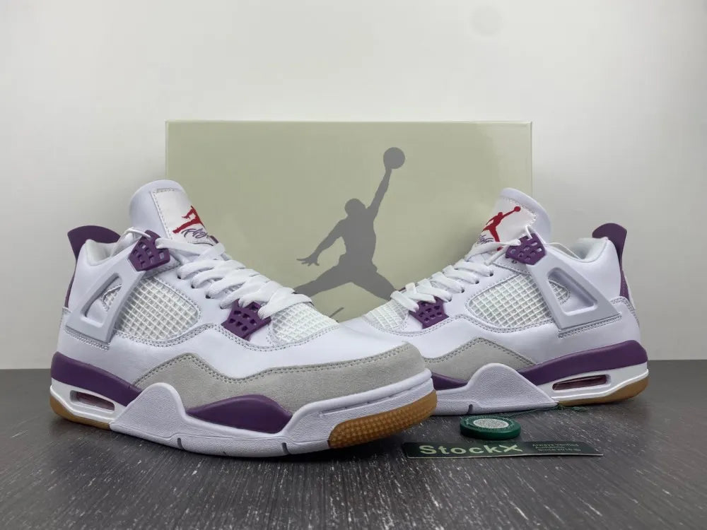 Air Jordan 4 White Purple - Hình 6