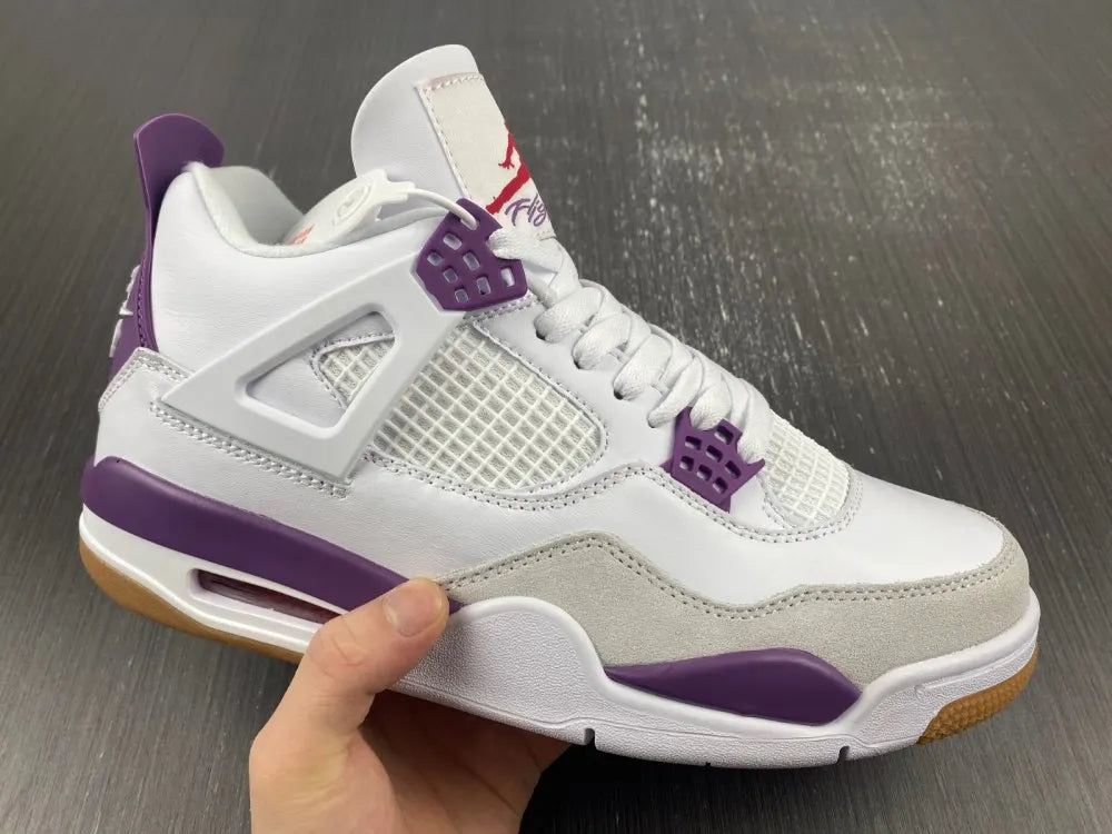 Air Jordan 4 White Purple - Hình 16