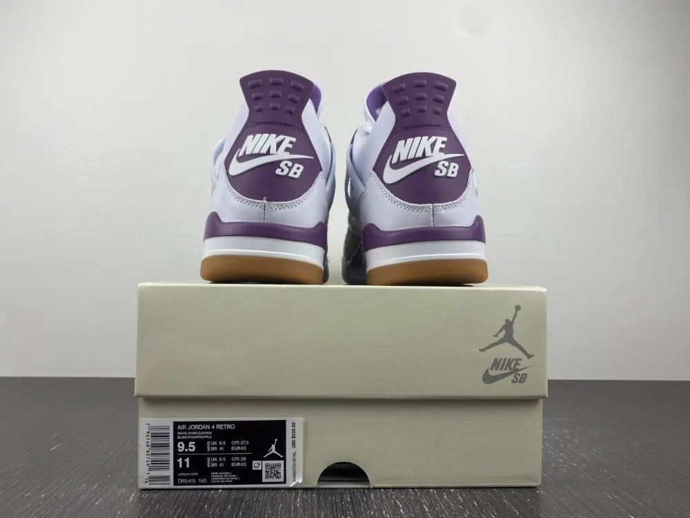 Air Jordan 4 White Purple - Hình 4