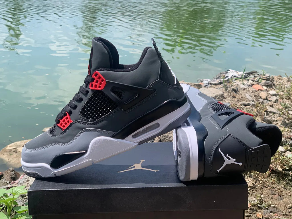 iconic Air Jordan 4 Retro Grey Red