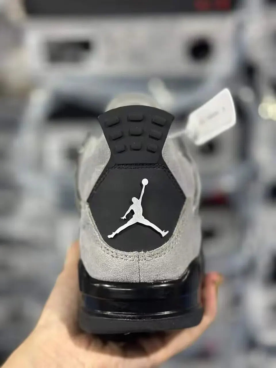 retro Air Jordan 4 Grey Suede - Hình 3