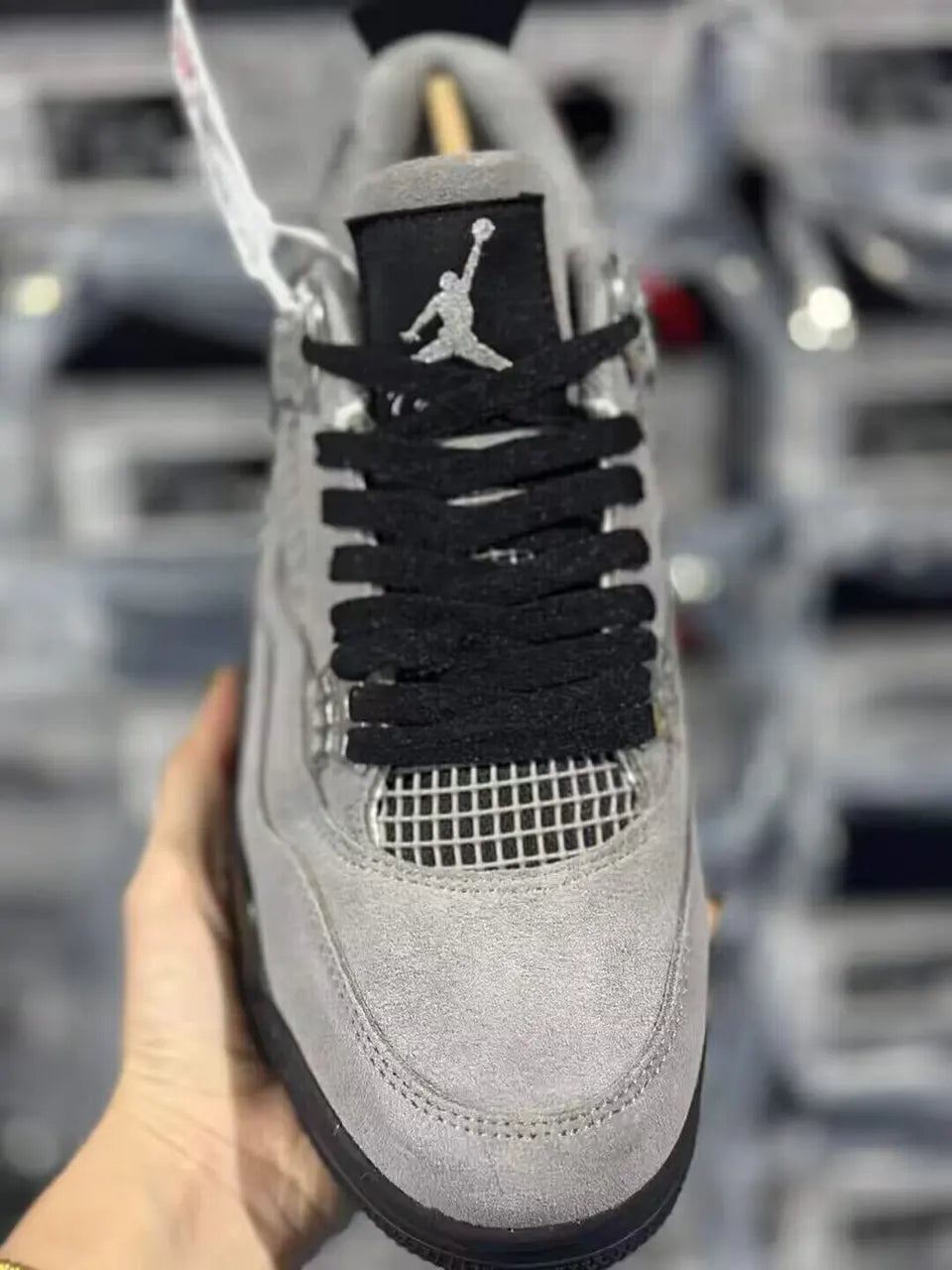 retro Air Jordan 4 Grey Suede - Hình 2