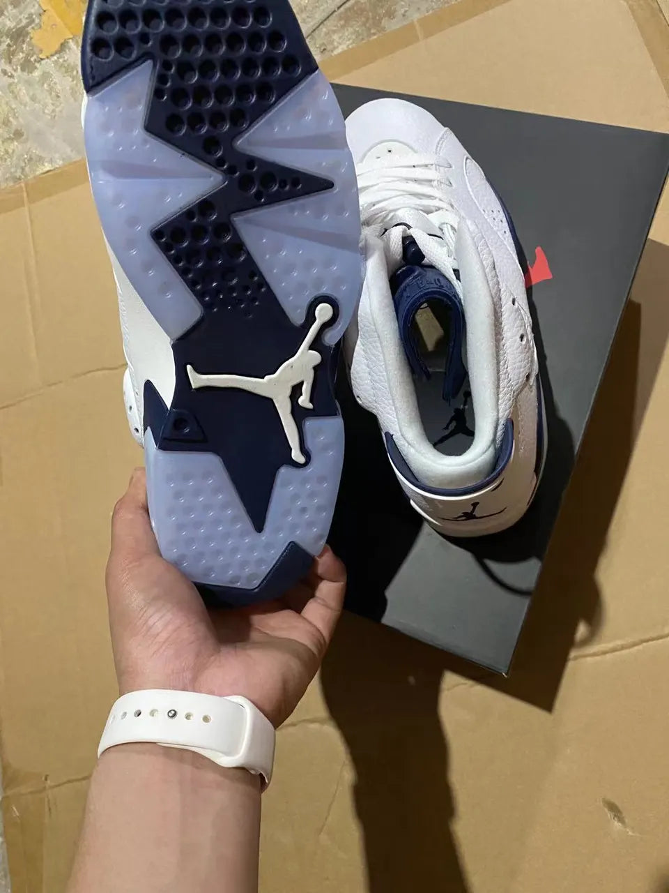 Air Jordan 6 White Navy - Hình 2