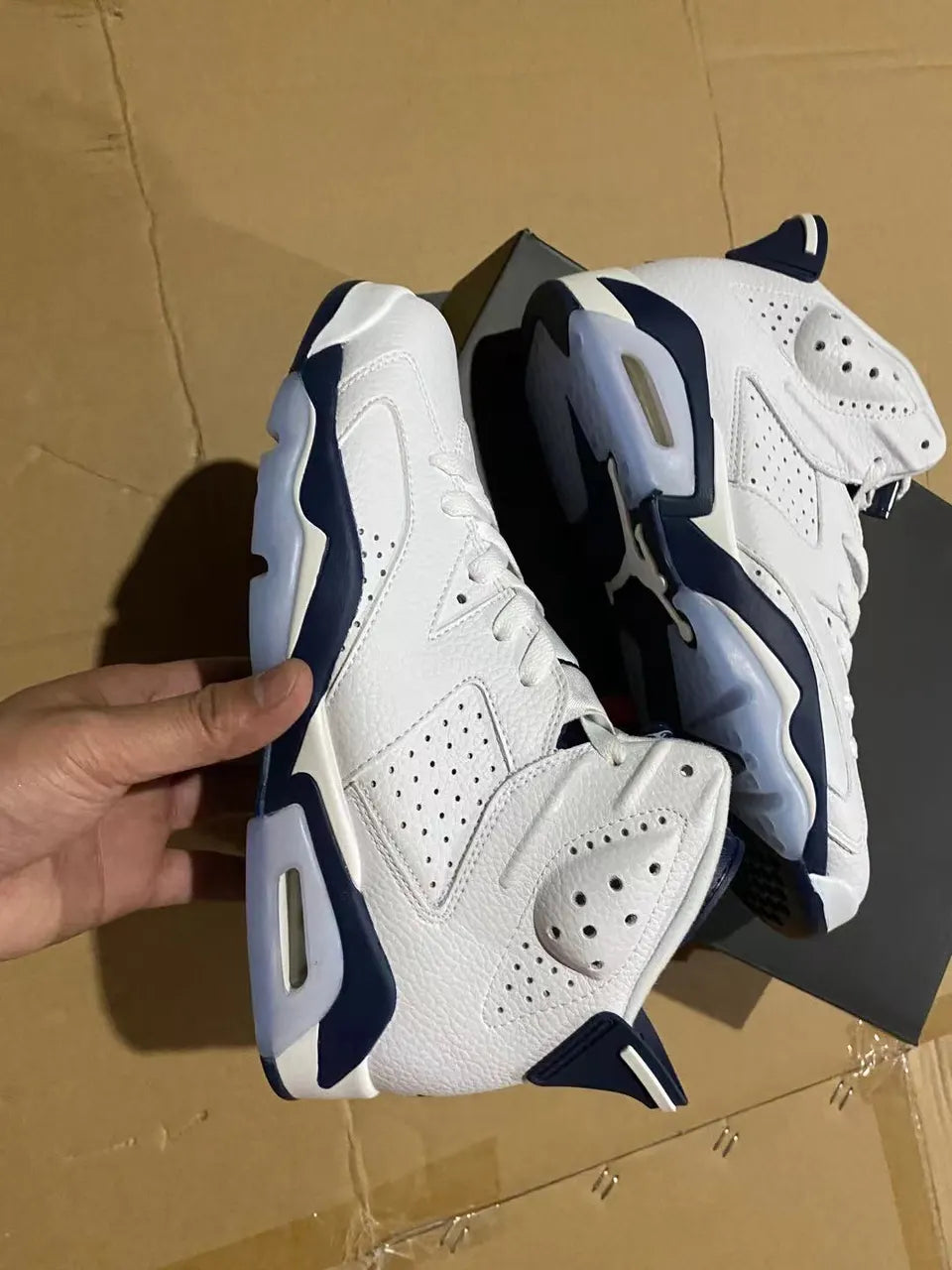 Air Jordan 6 White Navy - Hình 4