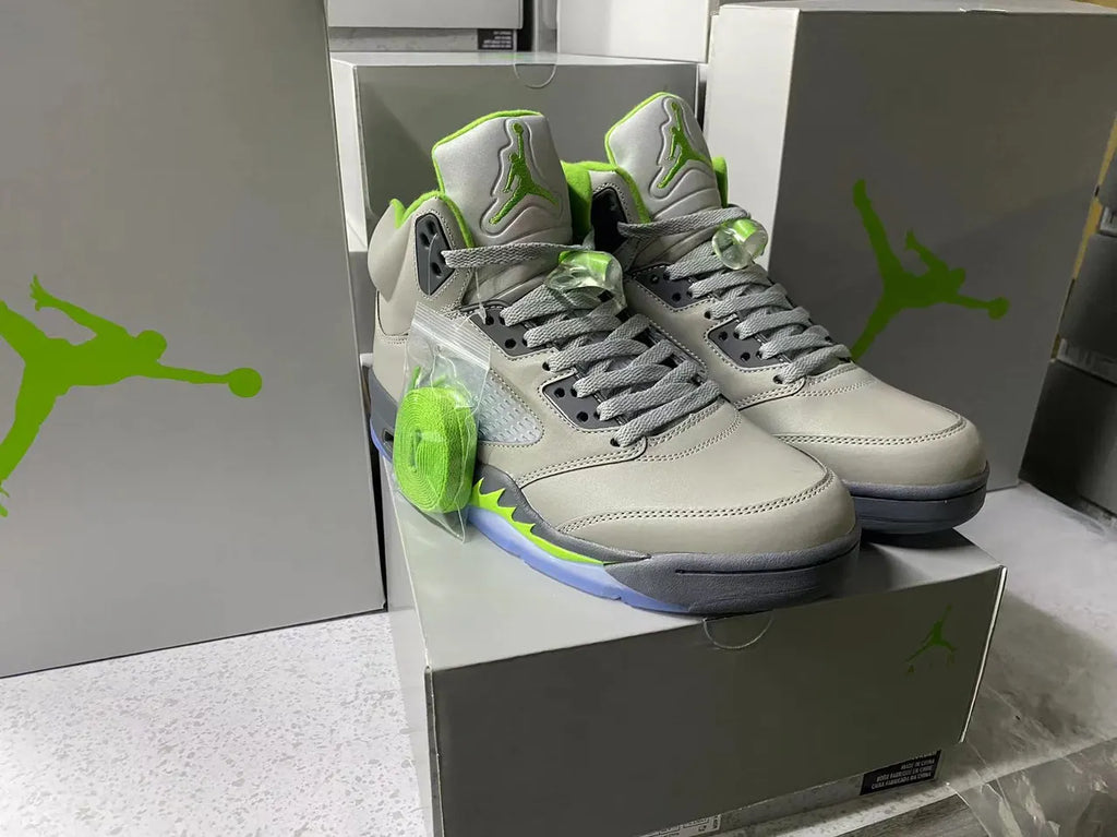 Air Jordan 5 White/Green - Hình 4