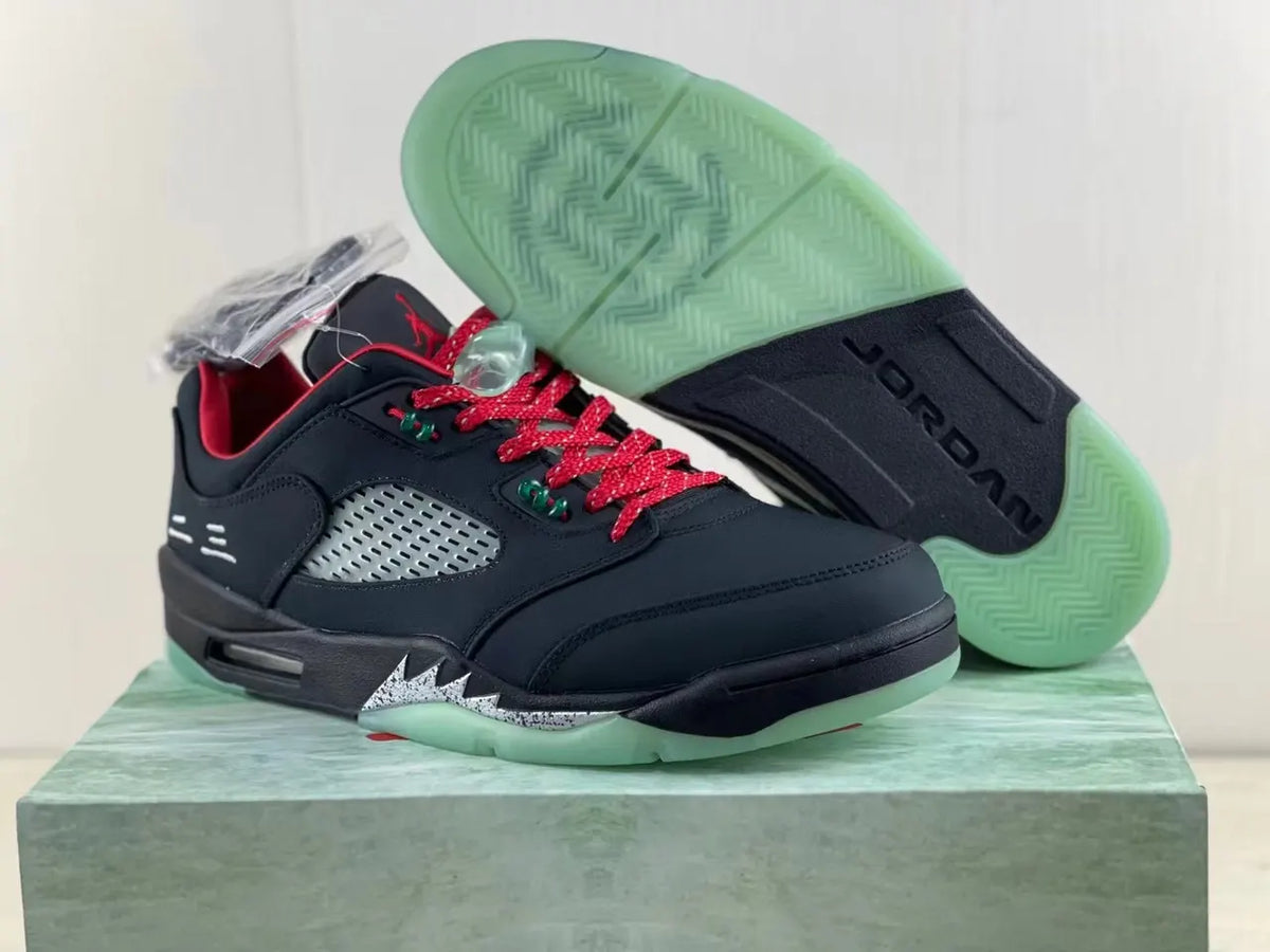 Air Jordan 5 Low Black Red - Hình 2