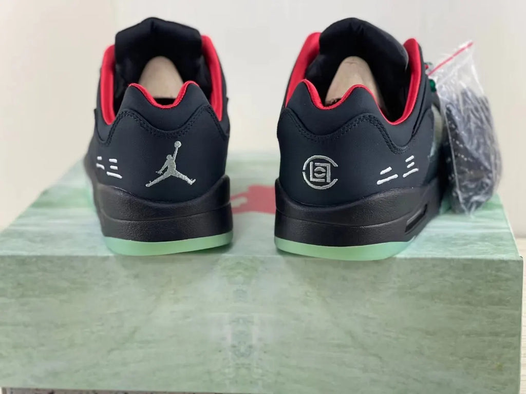 Air Jordan 5 Low Black Red - Hình 4