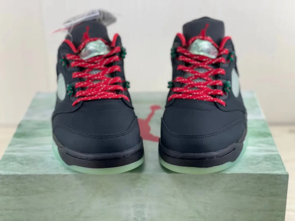 Air Jordan 5 Low Black Red - Hình 3