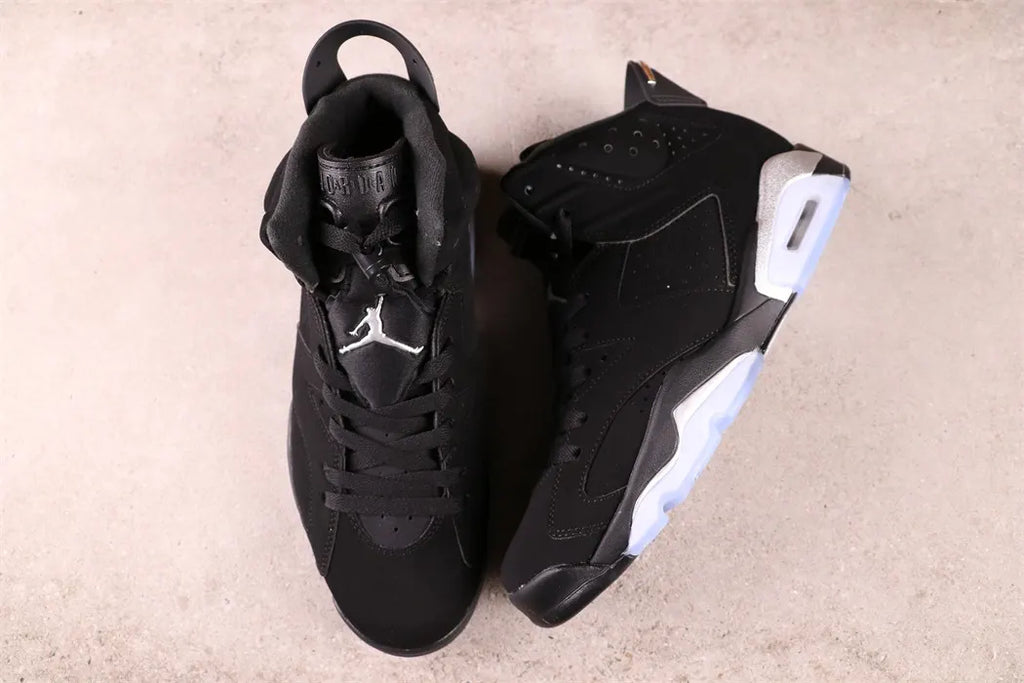 retro Air Jordan 6 Black Chrome - Hình 4