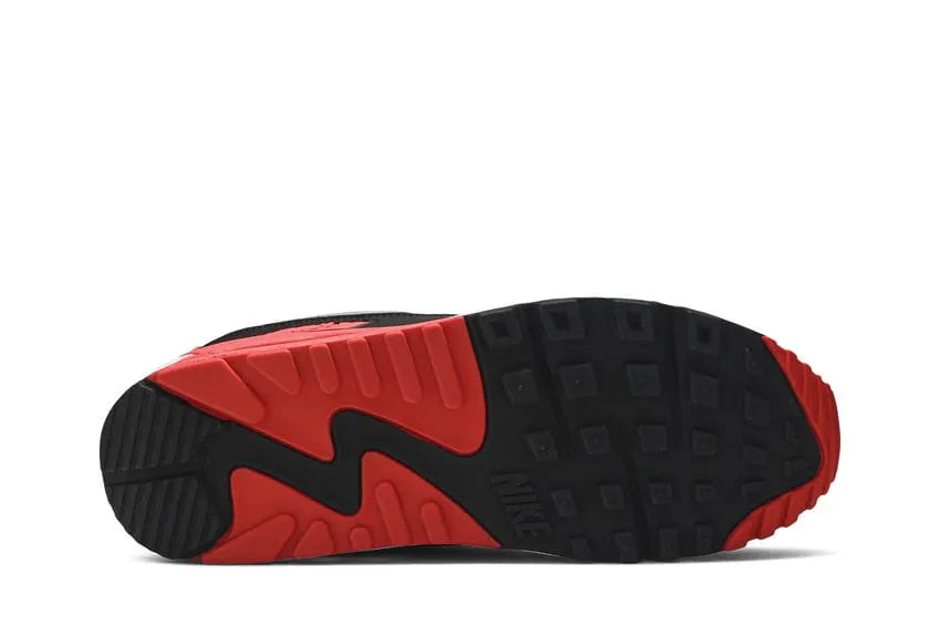 grey Nike Air Max 90 White Red - Hình 3