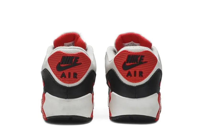 grey Nike Air Max 90 White Red - Hình 4