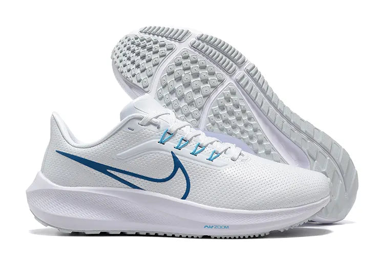 Nike Pegasus 40 White Blue Running shoes with grey outsole on white background - Hình 5