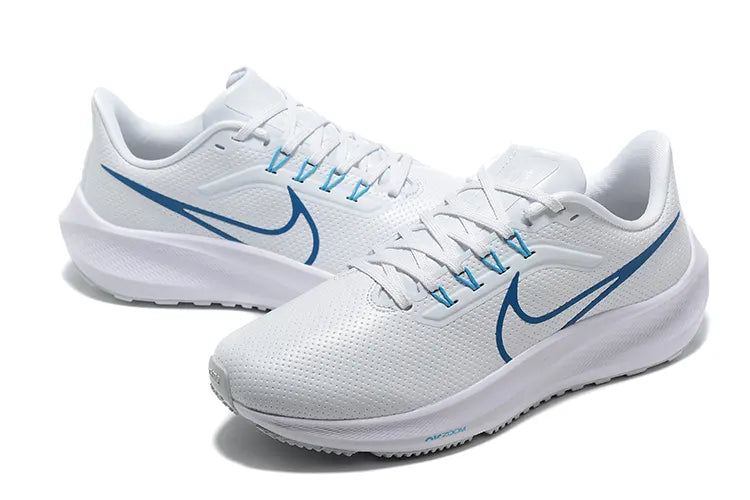 Nike Pegasus 40 White Blue Running shoes with grey outsole on white background - Hình 4