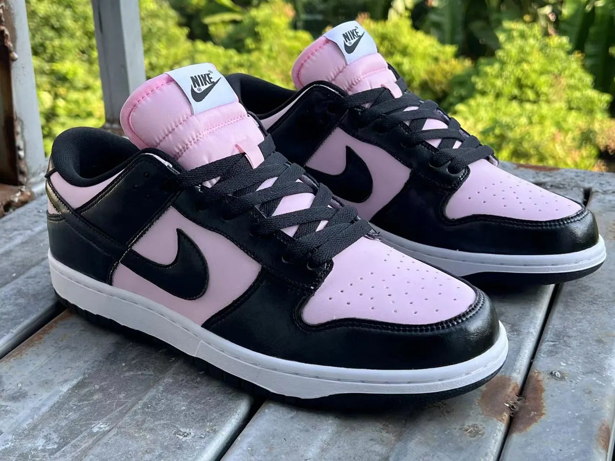 women Nike Dunk Low Black Pink - Hình 3