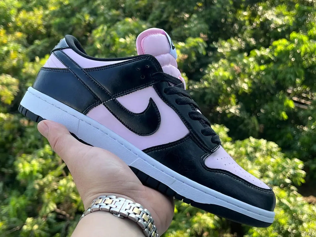 women Nike Dunk Low Black Pink - Hình 2