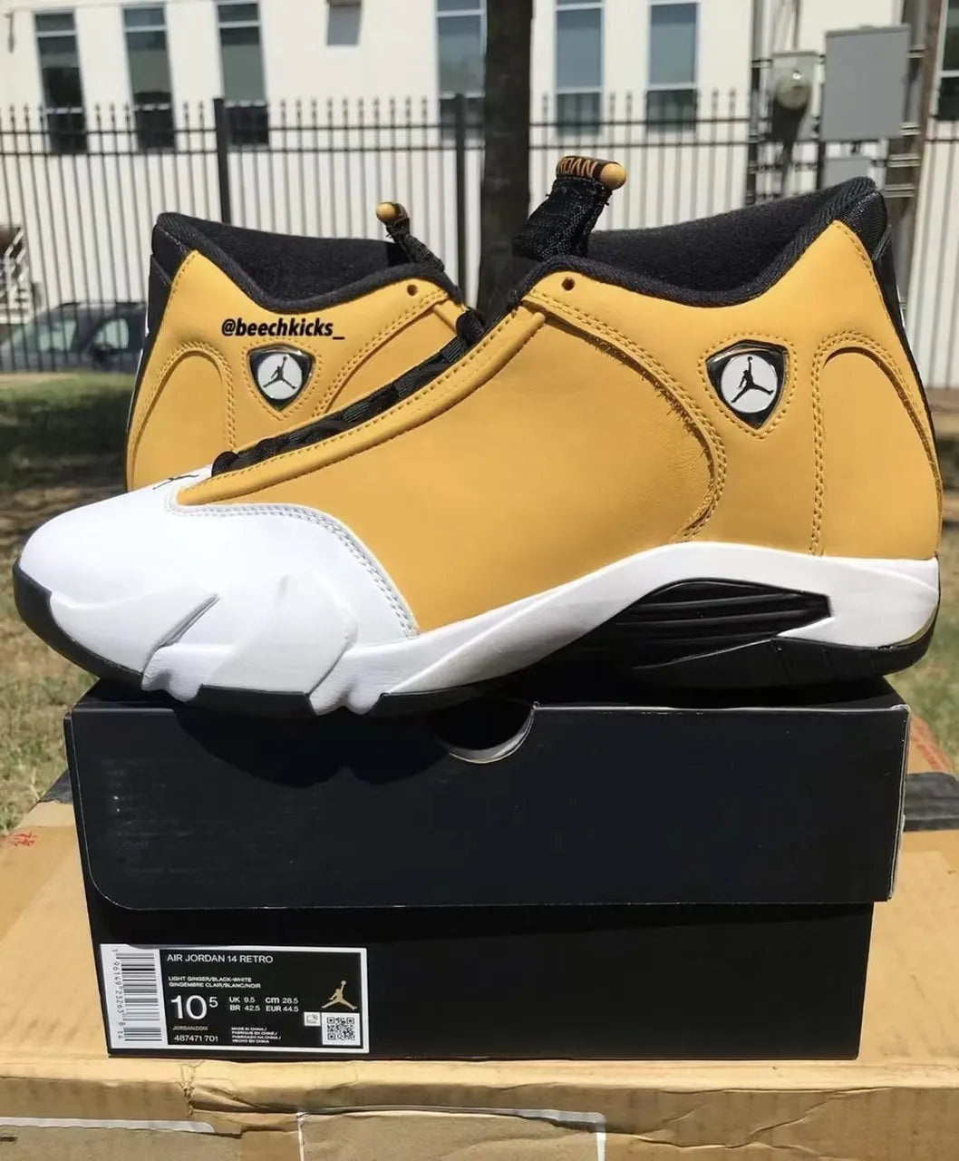 retro Air Jordan 14 Yellow Ferrari - Hình 2