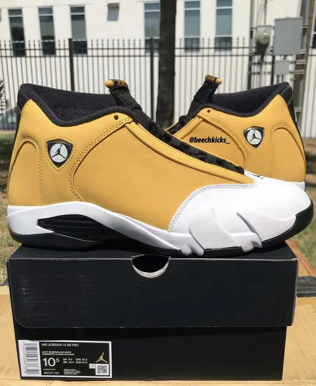 retro Air Jordan 14 Yellow Ferrari - Hình 3