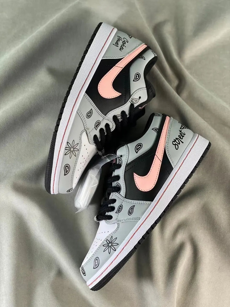 AJ1 Low Grey Pink - Hình 9