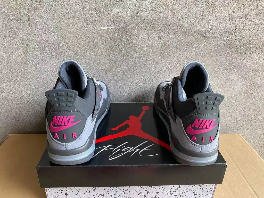 Air Jordan 4 Retro Grey Burgundy - Hình 8