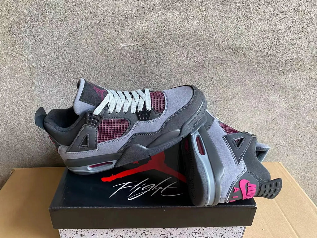 Air Jordan 4 Retro Grey Burgundy - Hình 6