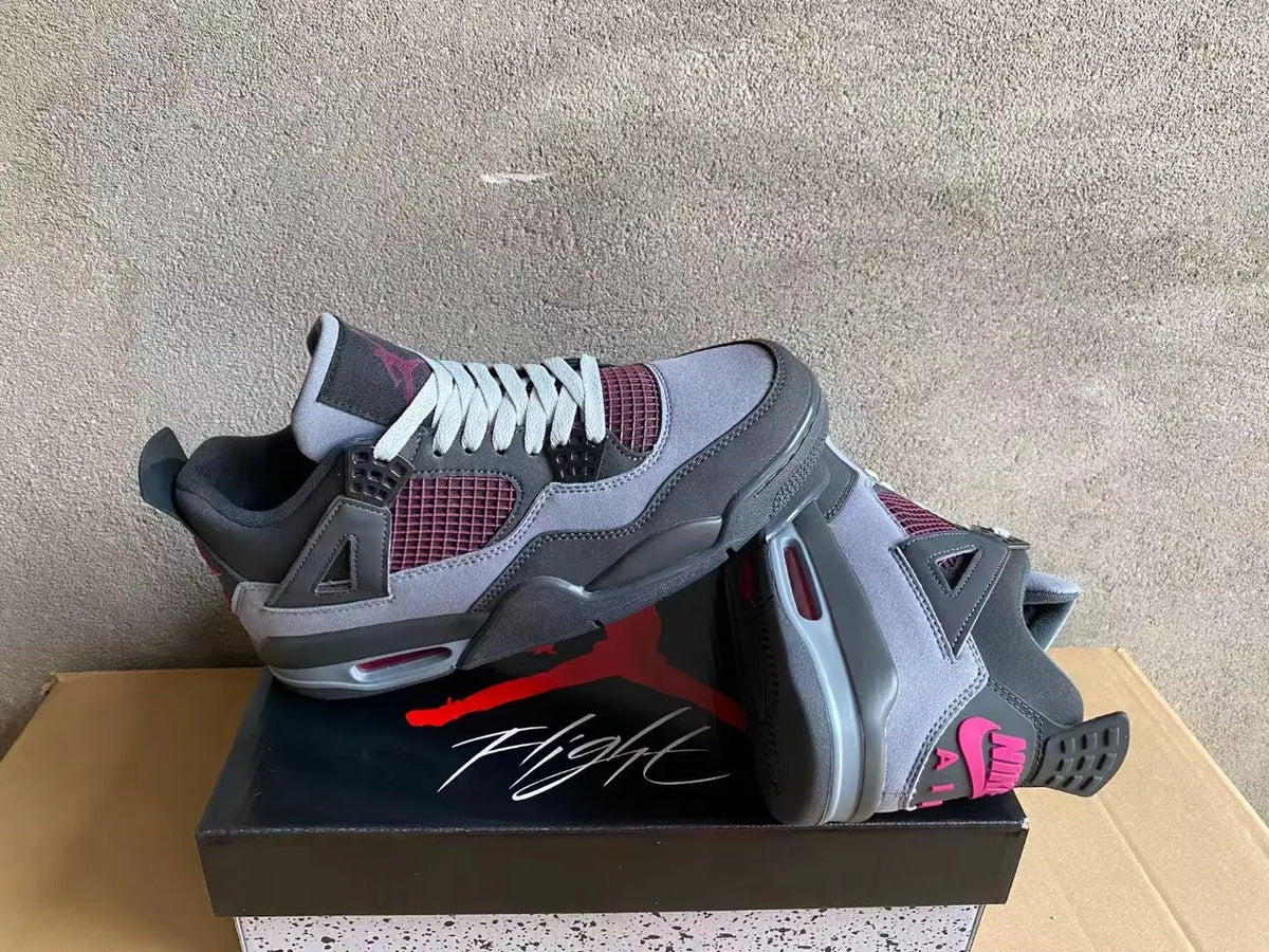 Air Jordan 4 Retro Grey Burgundy - Hình 6