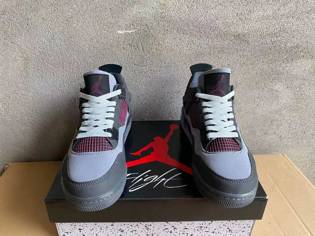Air Jordan 4 Retro Grey Burgundy - Hình 7