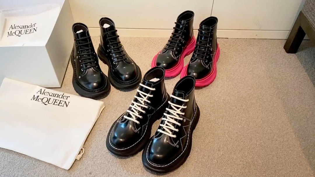 Alexander McQueen Black & Rose Gold Designer Shoes EU 35-39 Edition 2