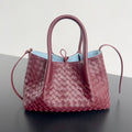 Bottega Veneta Red & Purple Designer Handbag
