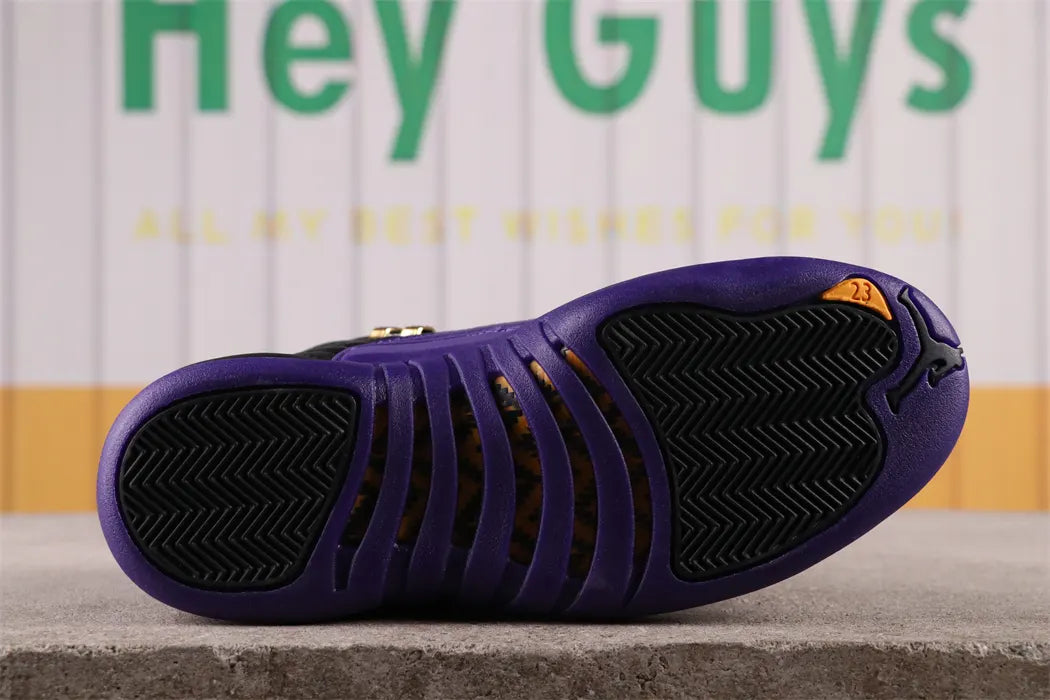 premium Air Jordan 12 Black Purple - Hình 3