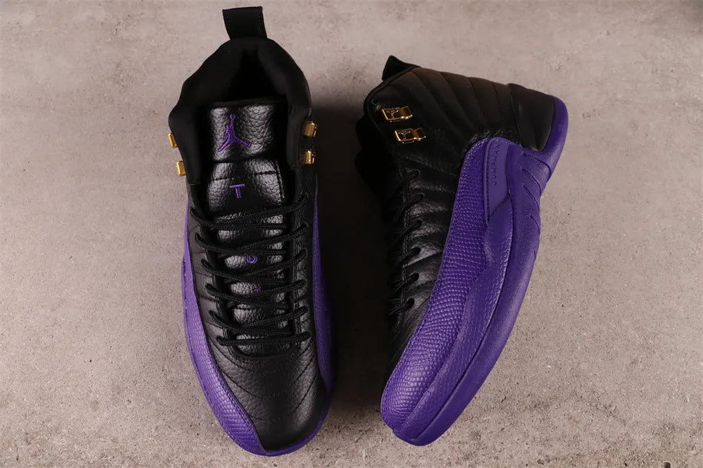 premium Air Jordan 12 Black Purple - Hình 5