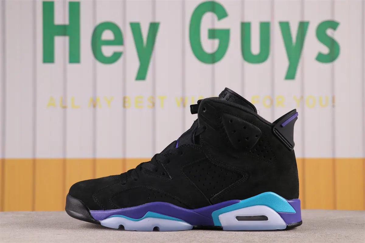 Air Jordan 6 Black Purple Turquoise