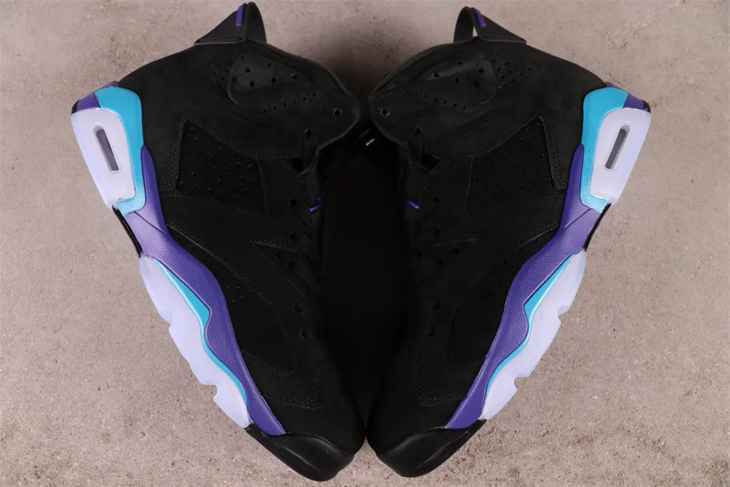 Air Jordan 6 Black Purple Turquoise - Hình 6