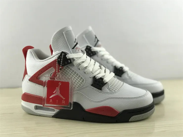 retro classic Air Jordan 4 White Red - Hình 12