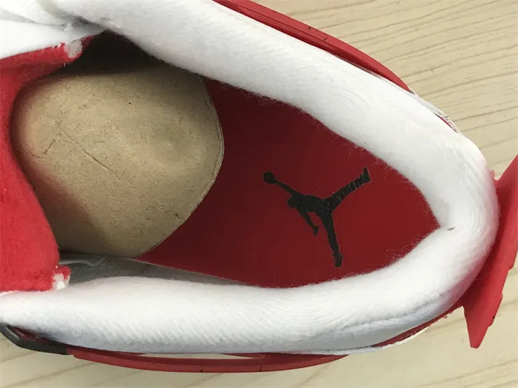 retro classic Air Jordan 4 White Red - Hình 15