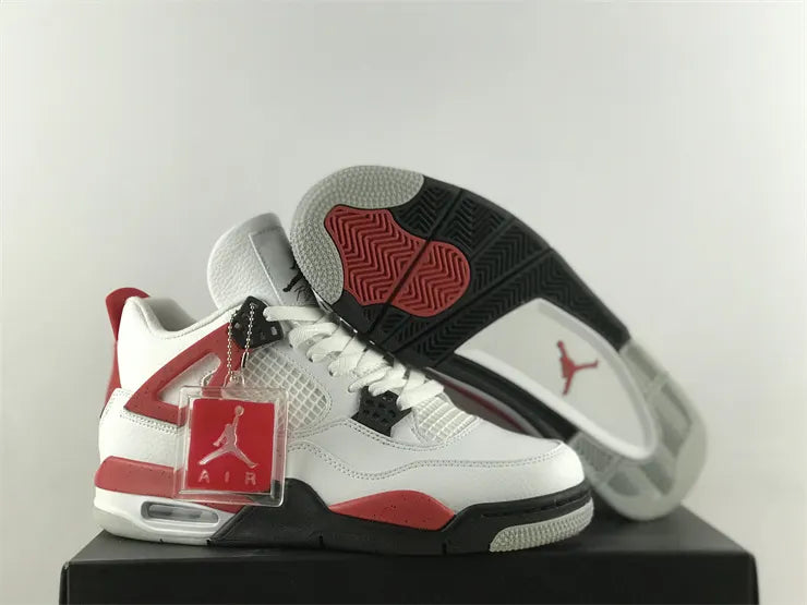retro classic Air Jordan 4 White Red - Hình 3