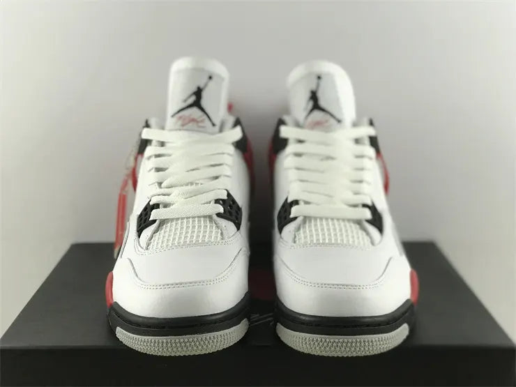 retro classic Air Jordan 4 White Red - Hình 5