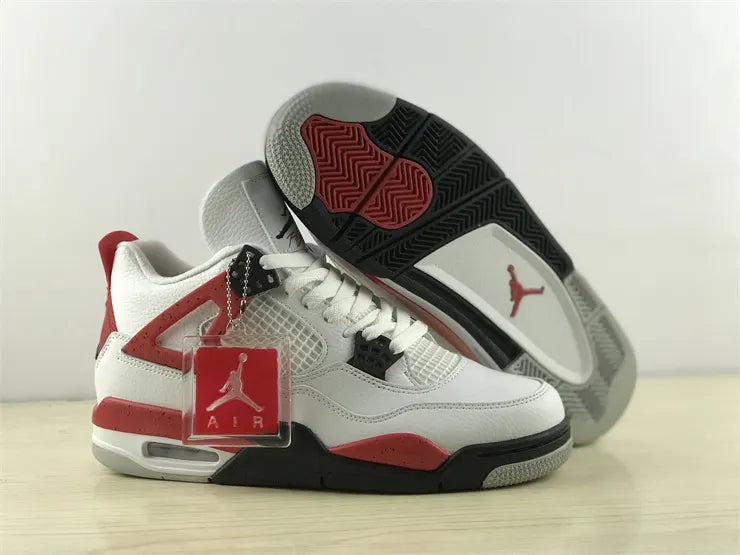 retro classic Air Jordan 4 White Red - Hình 13