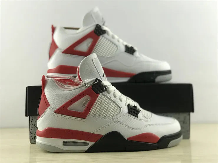 retro classic Air Jordan 4 White Red - Hình 11