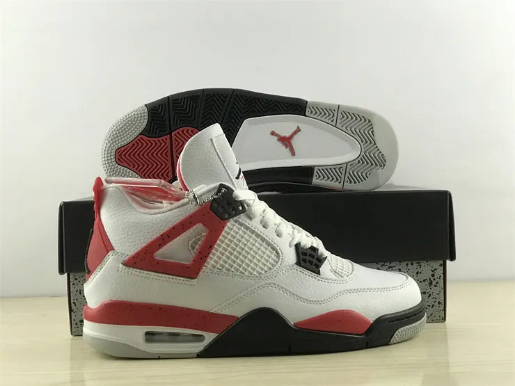 retro classic Air Jordan 4 White Red - Hình 10