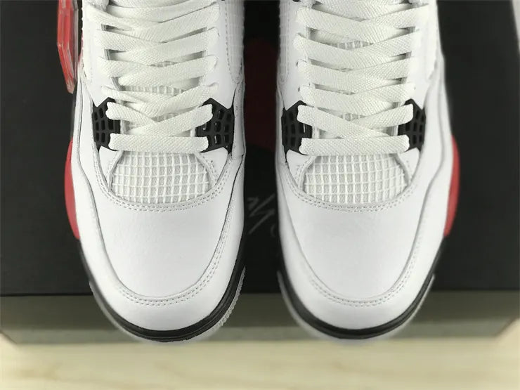 retro classic Air Jordan 4 White Red - Hình 6