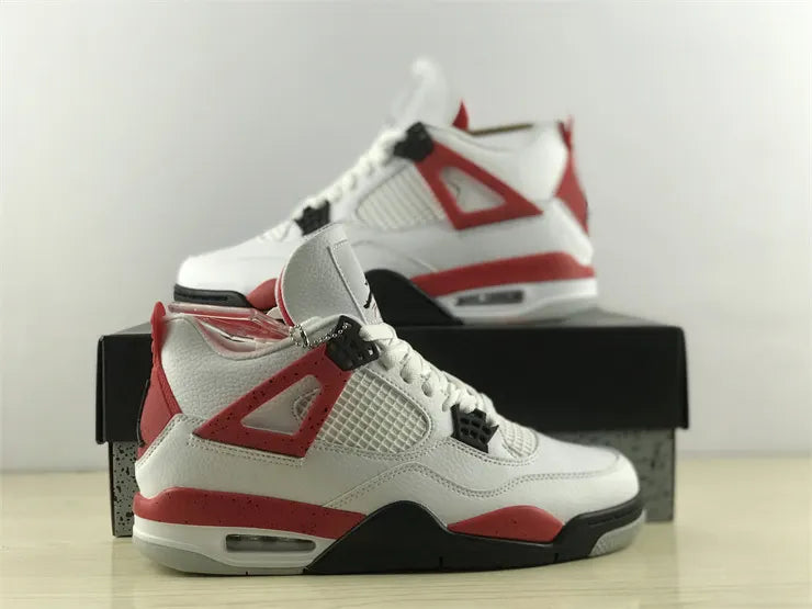 retro classic Air Jordan 4 White Red - Hình 9